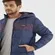Jaqueta Nylon Check Hood Down Ellus
