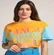 T-Shirt Bicolor Com Estampa Lança Perfume
