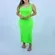 Vestido Canelado Com Maxi Fenda Lança Perfume