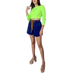 Blusa Manga 7/8 Canelada  Lança Perfume