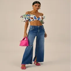 Calça Wide Leg Super High Lança Perfume