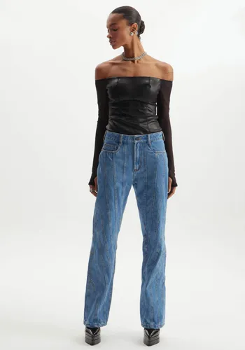 Blusa Ombro A Ombro Manga Longa