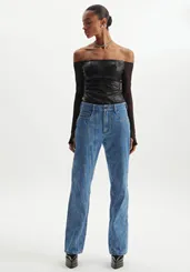 Blusa Ombro A Ombro Manga Longa