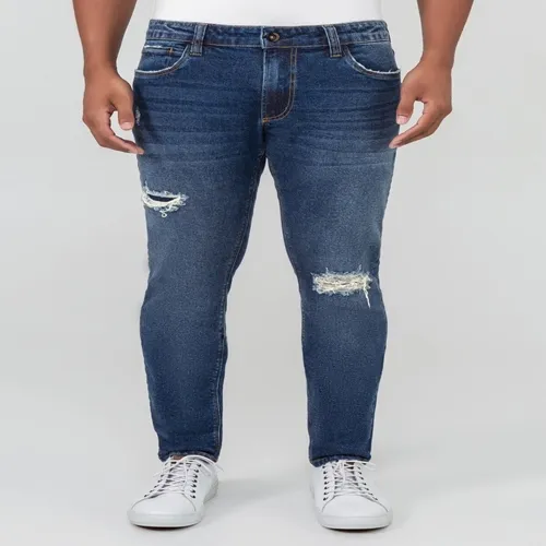 Calça Jeans com Elastano Slim