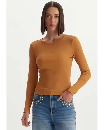 Blusa Canelada Manga Longa