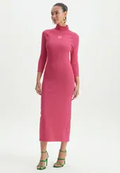 Vestido Midi Canelado