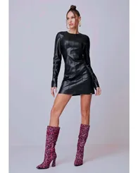 Vestido LP Curto Manga Longa