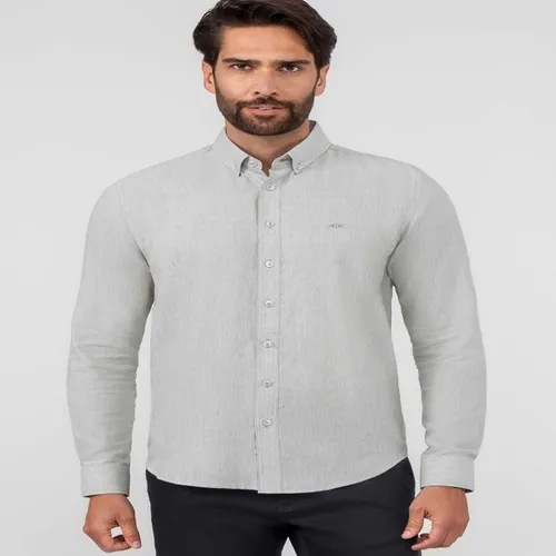Camisa Slim Fit Tecido Plano