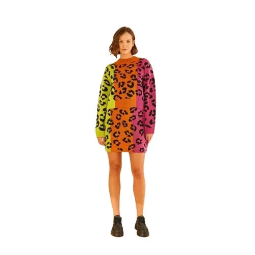 Blusão Tricot Curto Leopardo Mix