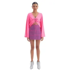 Blusa Amarração Manga Flare