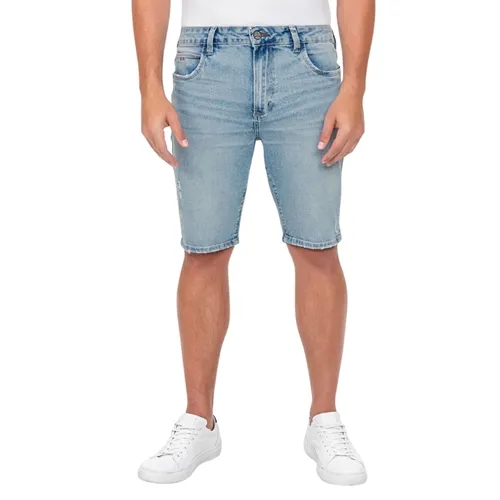 Bermuda Jeans Reta Clara Com Elastano