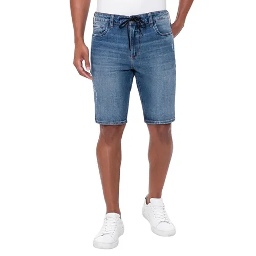 Bermuda Jeans Reta Com Cadarço