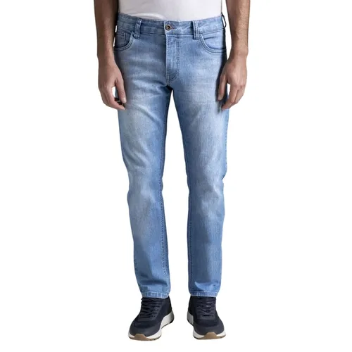 Calça Jeans Slim Estonada Com Elastano Hangar33