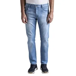 Calça Jeans Slim Estonada Com Elastano Hangar33