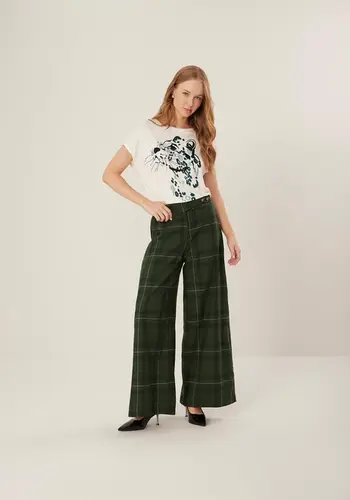 Calça Tecido Xadrez
