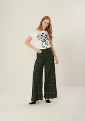 Calça Tecido Xadrez