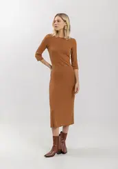 Vestido Malha Canelado