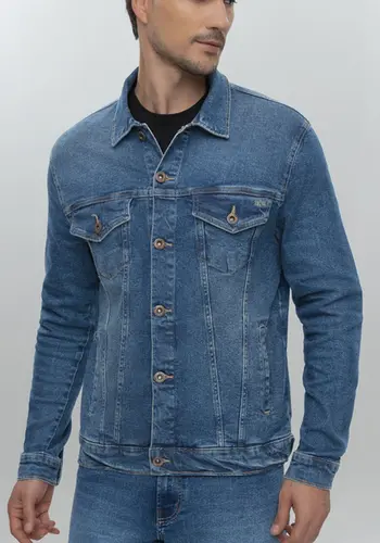 Jaqueta Jeans com elastano