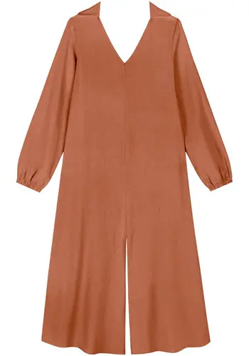 Vestido Linho Washed Midi